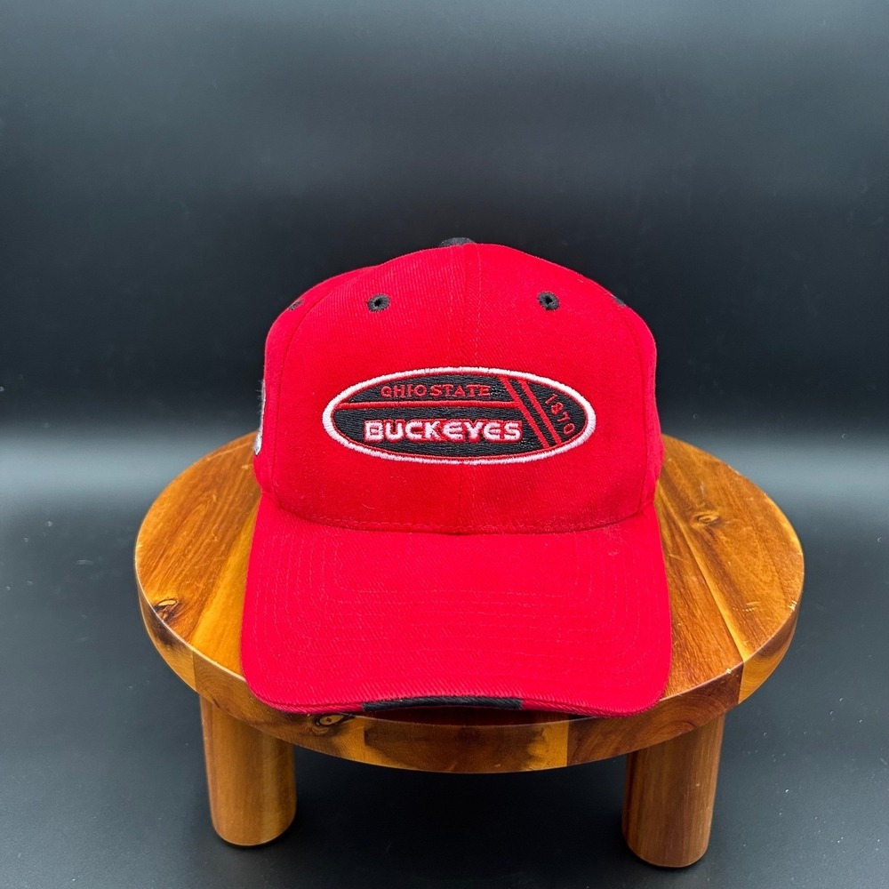 Starter Ohio State Buckeyes Hat Mens OS Red Excellent Embroidered Strapback